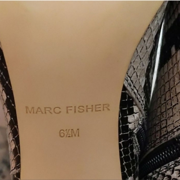 Marc Fisher snakeskin ankle booties 6.5 - Picture 6 of 9